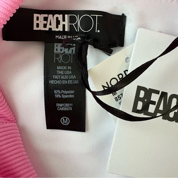 NEW NWT Beach Riot MEDIUM Emmy Swimwear Peony Blossom Bikini set bottom top - Picture 8 of 12